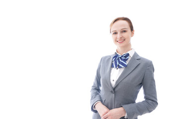 制服を着た外国人留学生