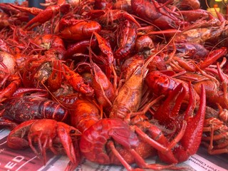 Southern Crawfish Boil close up