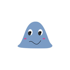 Colorful cute virus design on white