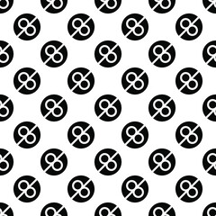 Black pattern on white seamless background. Vector design.