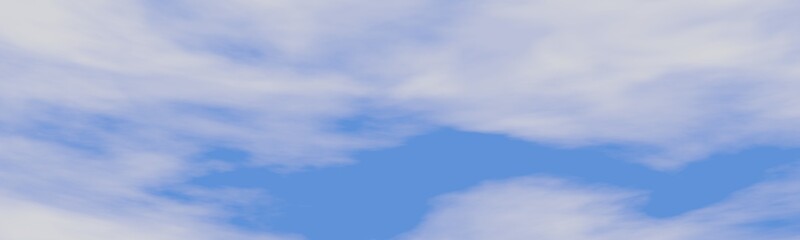 Blue sky clouds background . Beautiful landscape with clouds . Panorama of a blue sky with white clouds 3d render