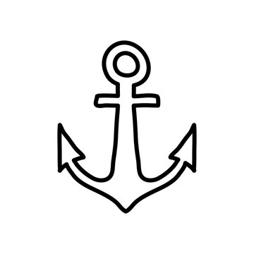 anchor icon image, line style