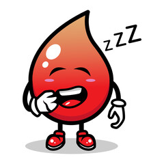 Cute blood mascot design illustration