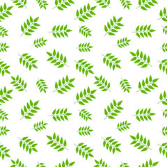 Obraz premium Green leaf pattern illustration design