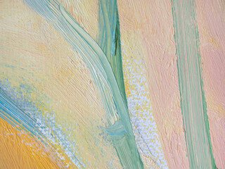 Abstract wallpaper. Oil painting pastel color texture with brush strokes.