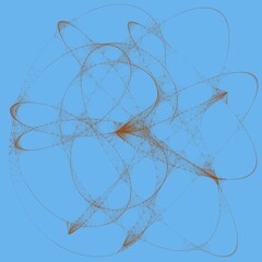 Colorful line art. computer generated artistic construct, generative design