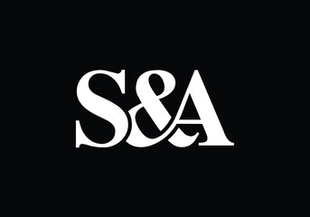 Initial Monogram Letter S A Logo Design Vector Template. S A Letter Logo Design
