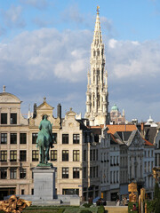 Brussells, Belgium, Mont des Arts a beautiful point of view on the city