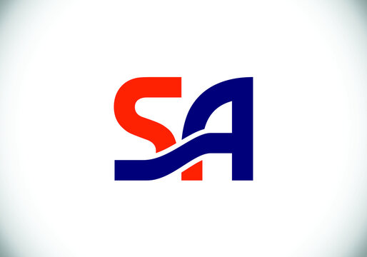 Initial Monogram Letter S A Logo Design Vector Template. S A Letter Logo Design
