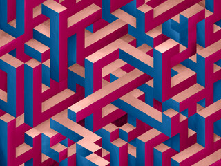 Isometric Series inspired by Pantone 2020 Color of the Year: Classic Blue