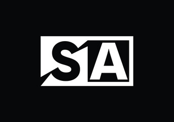 Initial Monogram Letter S A Logo Design Vector Template. S A Letter Logo Design
