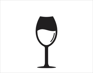 wine glass icon  illustration  logo design