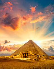 Sunset in Cairo, Egypt - obrazy, fototapety, plakaty