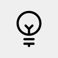 off LED Bulb illusion Vector icon