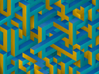 Isometric Series inspired by Pantone 2020 Color of the Year: Classic Blue