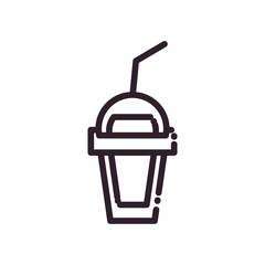 Isolated juice mug drink line style icon vector design