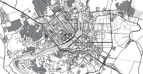 Fototapeta na wymiar Urban vector city map of Hue, Vietnam