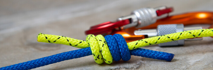 Climbing knots: double fisherman's or grapevine knot