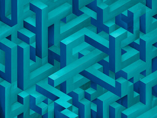 Isometric Series inspired by Pantone 2020 Color of the Year: Classic Blue