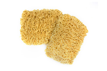 instant noodles isolated on white background