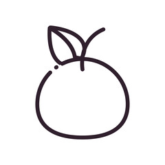 Isolated apple fruit line style icon vector design