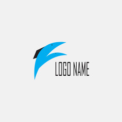 letter f simple logo creative illustrations. vector design