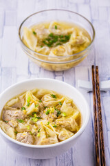 Dumpling pork soup