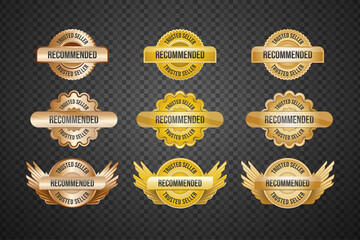 Trusted or Recommended Seller Badge Collection, Trusted Seller Gold Label