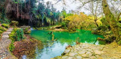 Naklejka premium Kursunlu Waterfall in Antalya Province of Turkey