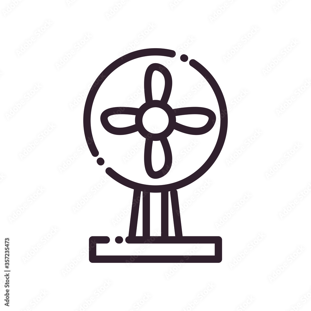 Poster isolated fan line style icon vector design