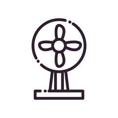 Obraz premium Isolated fan line style icon vector design