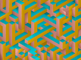 Isometric Series inspired by Pantone 2020 Color of the Year: Classic Blue