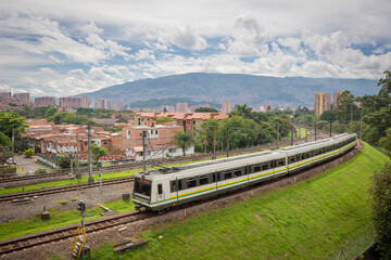 Obraz na płótnie Canvas Medellín, Antioquia / Colombia. February 25, 2019. The Medellín metro is a massive rapid transit system that serves the city 