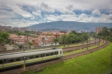Obraz na płótnie Canvas Medellín, Antioquia / Colombia. February 25, 2019. The Medellín metro is a massive rapid transit system that serves the city