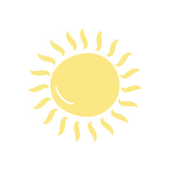 sun shape icon, flat style