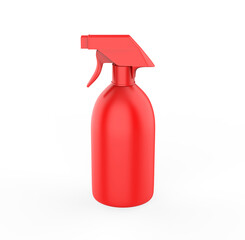 Spray Pistol Cleaner Plastic Bottle isolated On White Background. Ready For Your Design. Product Packing. 3d Illustration