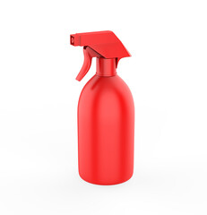 Spray Pistol Cleaner Plastic Bottle isolated On White Background. Ready For Your Design. Product Packing. 3d Illustration