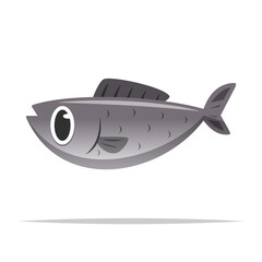 Cartoon fish vector isolated illustration