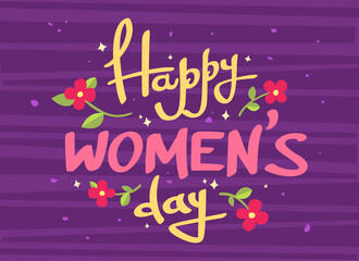 Happy Women's day greeting card