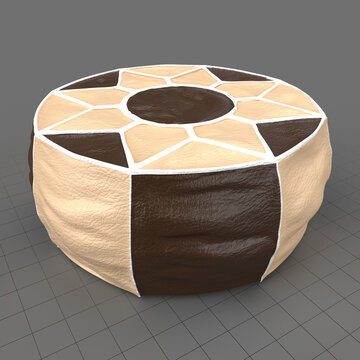 Marrakech leather pouf