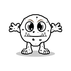 mascot biscuits vector black and white