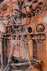 Old locomotive boiler