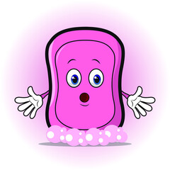 Cute vector mascot soap design icon