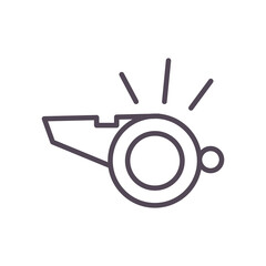 whistle line style icon vector design