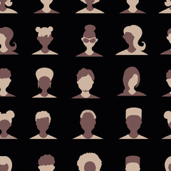 Stop racism and stronger together seamless pattern. BLM, Black lives matter,  African Americans and white people, diversity of people is a seamless pattern. People of different nationalities.