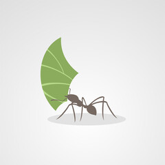 Design of ant working illustration