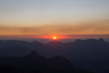 sunset in the mountains