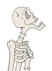 Design of terrifying skeleton draw