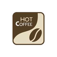 Creative design of hot coffee symbol