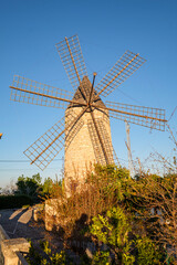 molino den Porret, molino de viento tradicional, Campanet, Mallorca, balearic islands, Spain